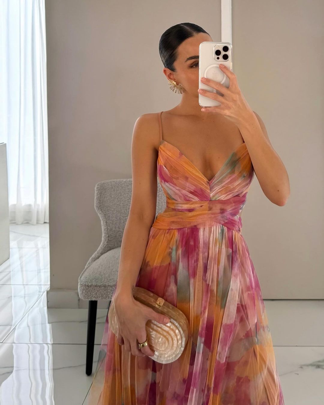 Carola™ - Ravissante robe maxi à imprimé floral