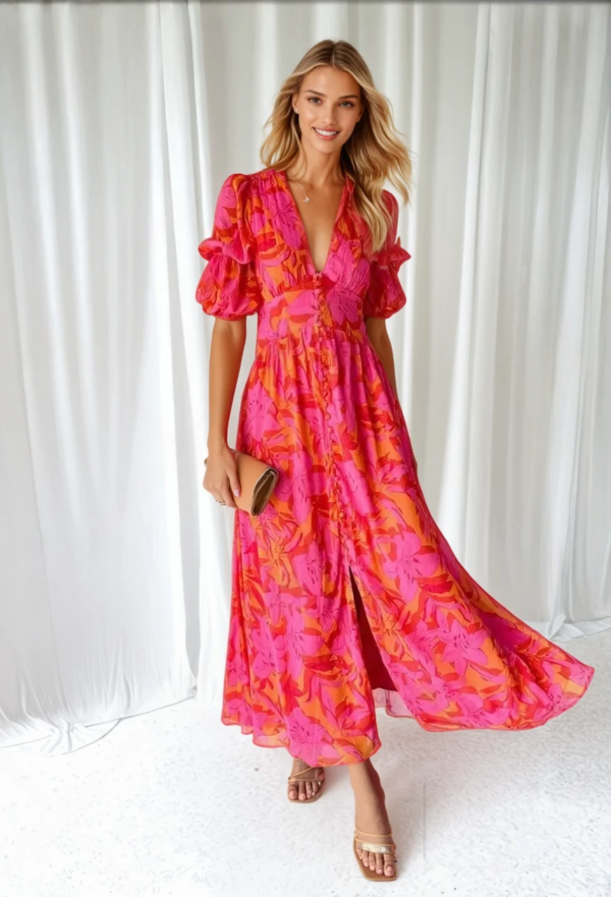 Romee™ - Rose Red Maxi Dress